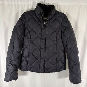 Eddie Bauer Goose Down Jacket Women's Medium Black Full Zip 700 Fill Power